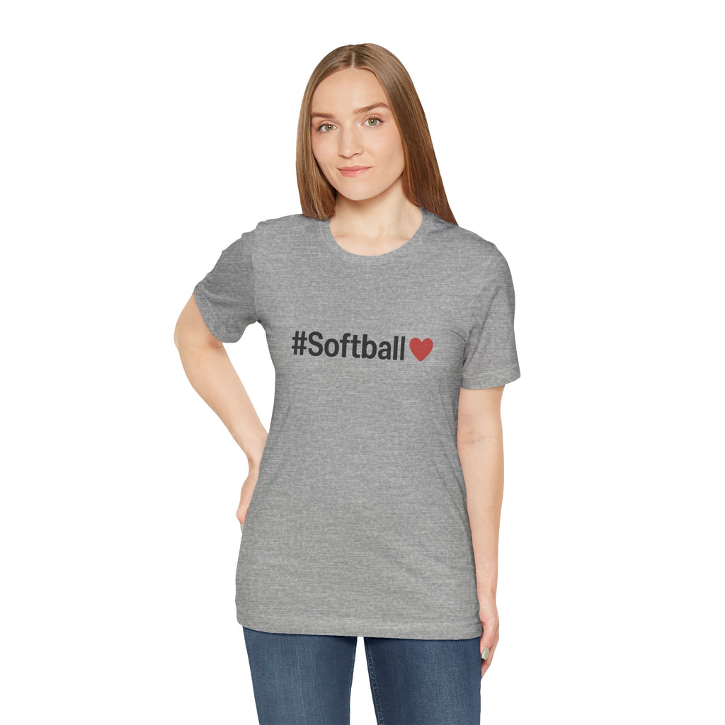 Softball Love Tee - Unisex Jersey Short Sleeve Shirt