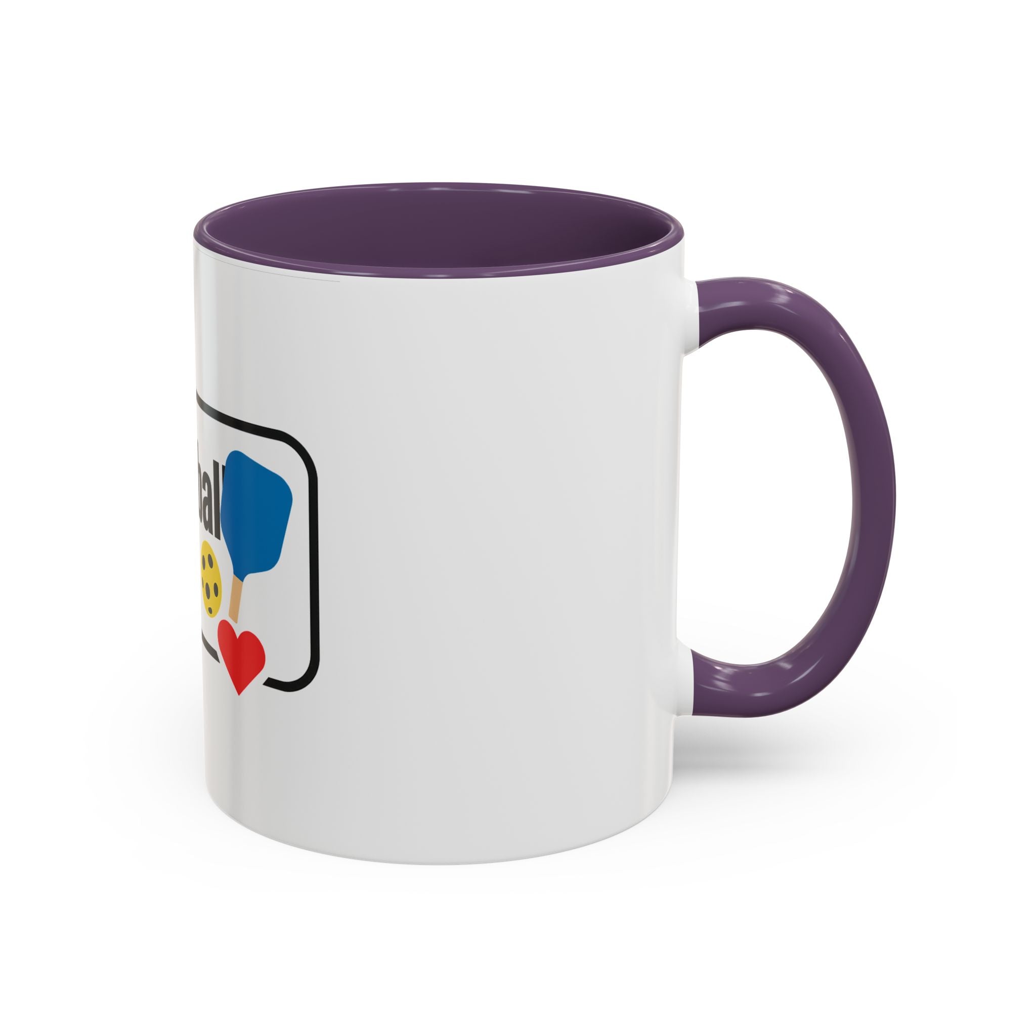 #Pickleball Accent Coffee Mug — Pickleball Paddle & Ball Design (11/15 oz)
