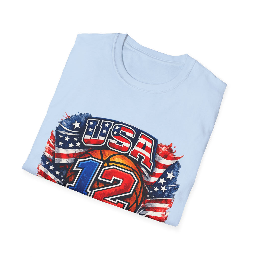 USA Basketball Number 12 Patriotic T-Shirt