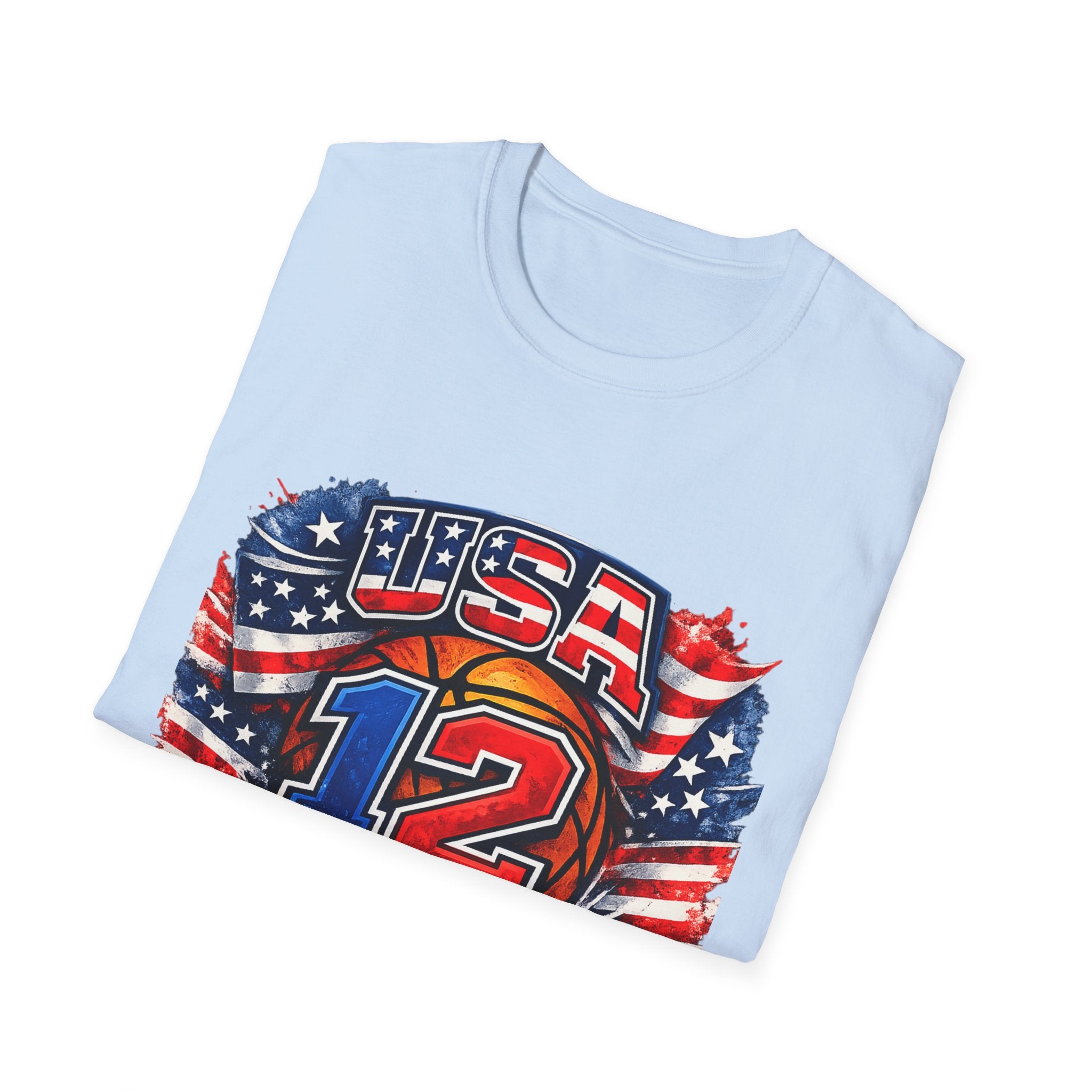 USA Basketball Number 12 Patriotic T-Shirt