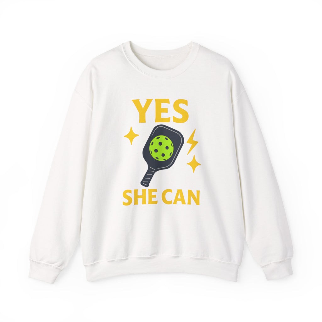 Yes, She Can Pickleball Sweatshirt, Unisex Crewneck