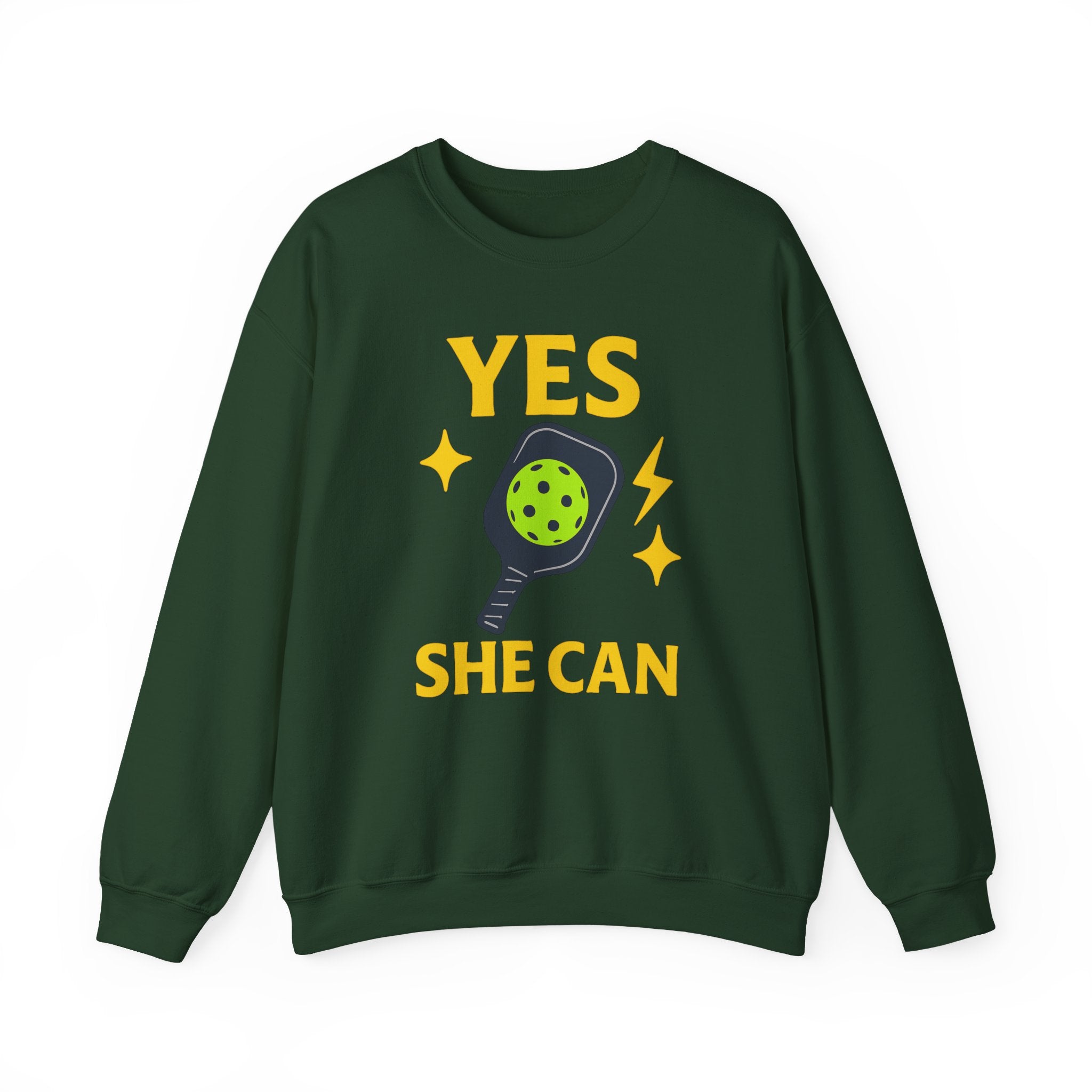 Yes, She Can Pickleball Sweatshirt, Unisex Crewneck