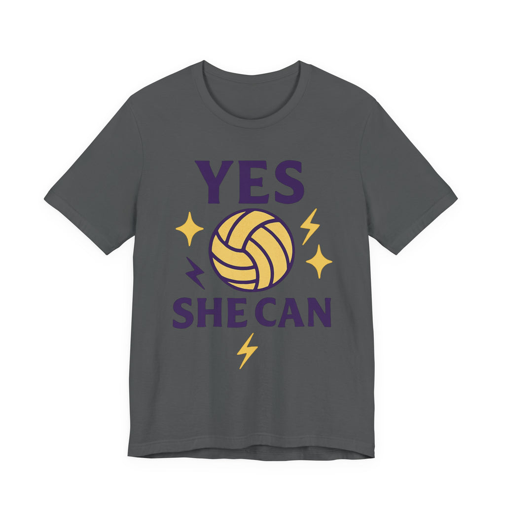 Yes, She Can Volleyball Unisex Tee