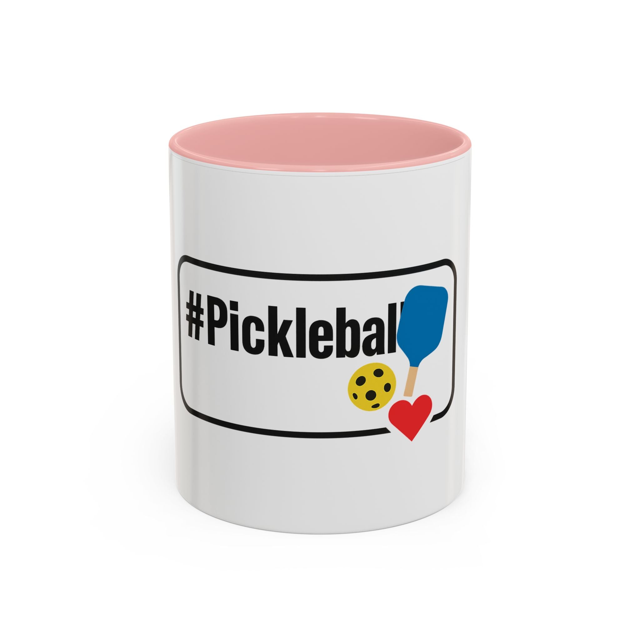 #Pickleball Accent Coffee Mug — Pickleball Paddle & Ball Design (11/15 oz)