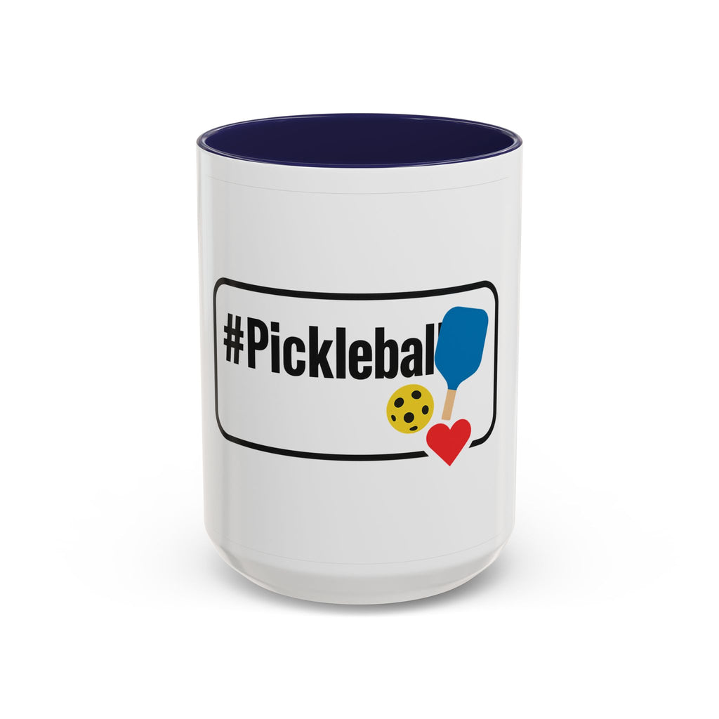 #Pickleball Accent Coffee Mug — Pickleball Paddle & Ball Design (11/15 oz)