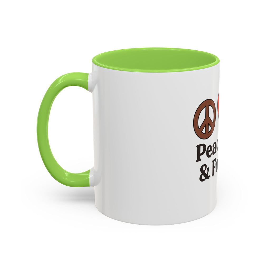 Peace, Love & Football Mug - Colorful Ceramic Drinkware for Sports Lovers
