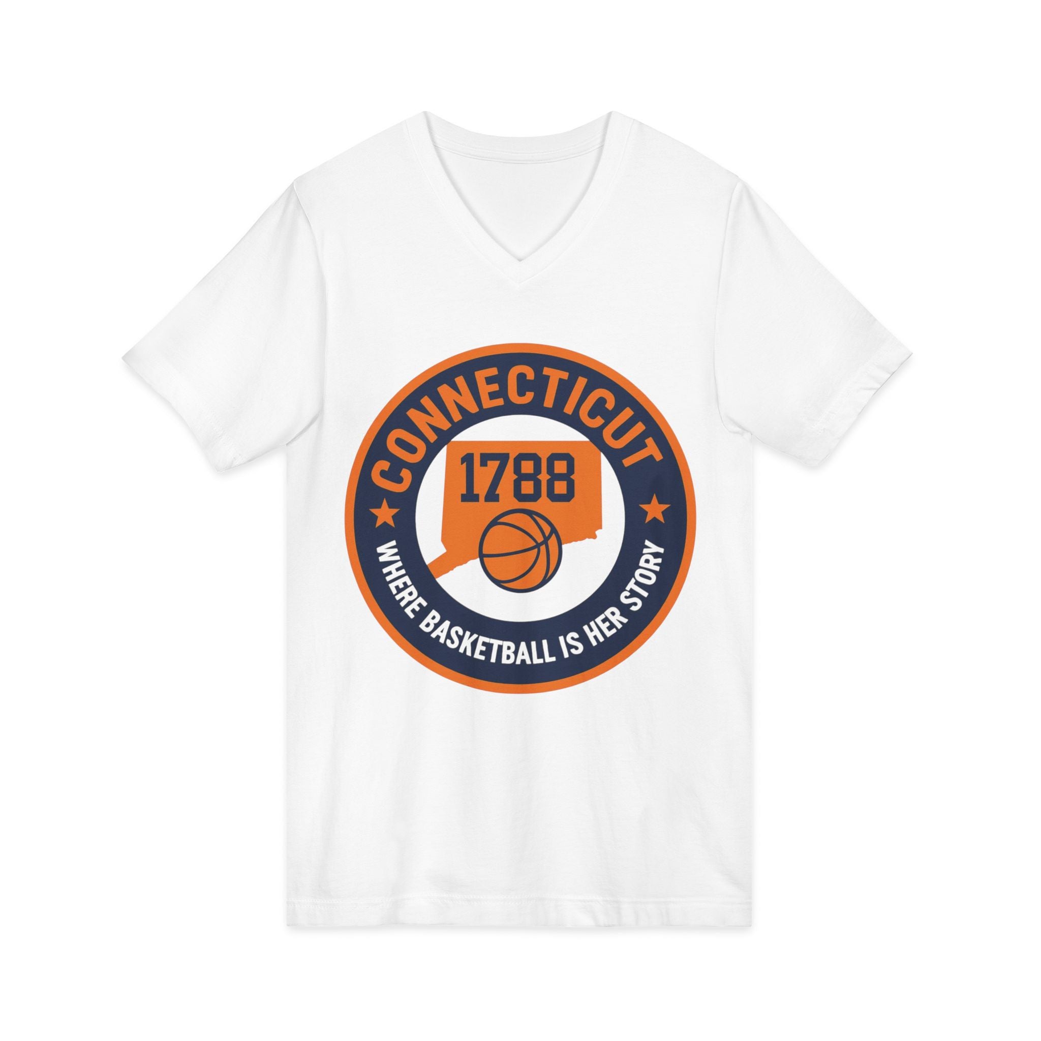 Connecticut Basketball V-Neck Tee - Celebrate Your Love for the Game!