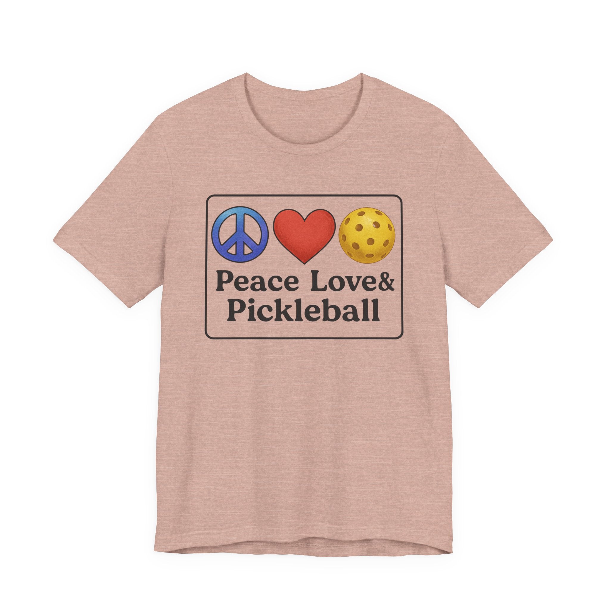 Peace Love & Pickleball Unisex Tee, Fun Pickleball Shirt