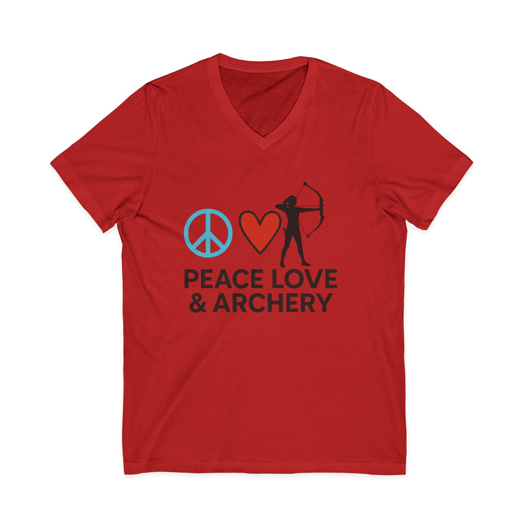 Peace Love & Archery V-Neck Tee