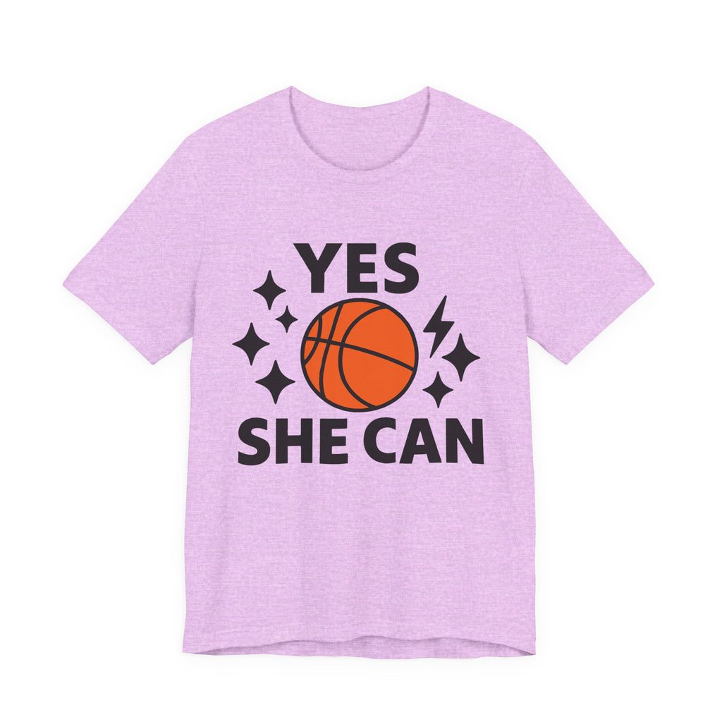 Yes, She Can Basketball Unisex Tee