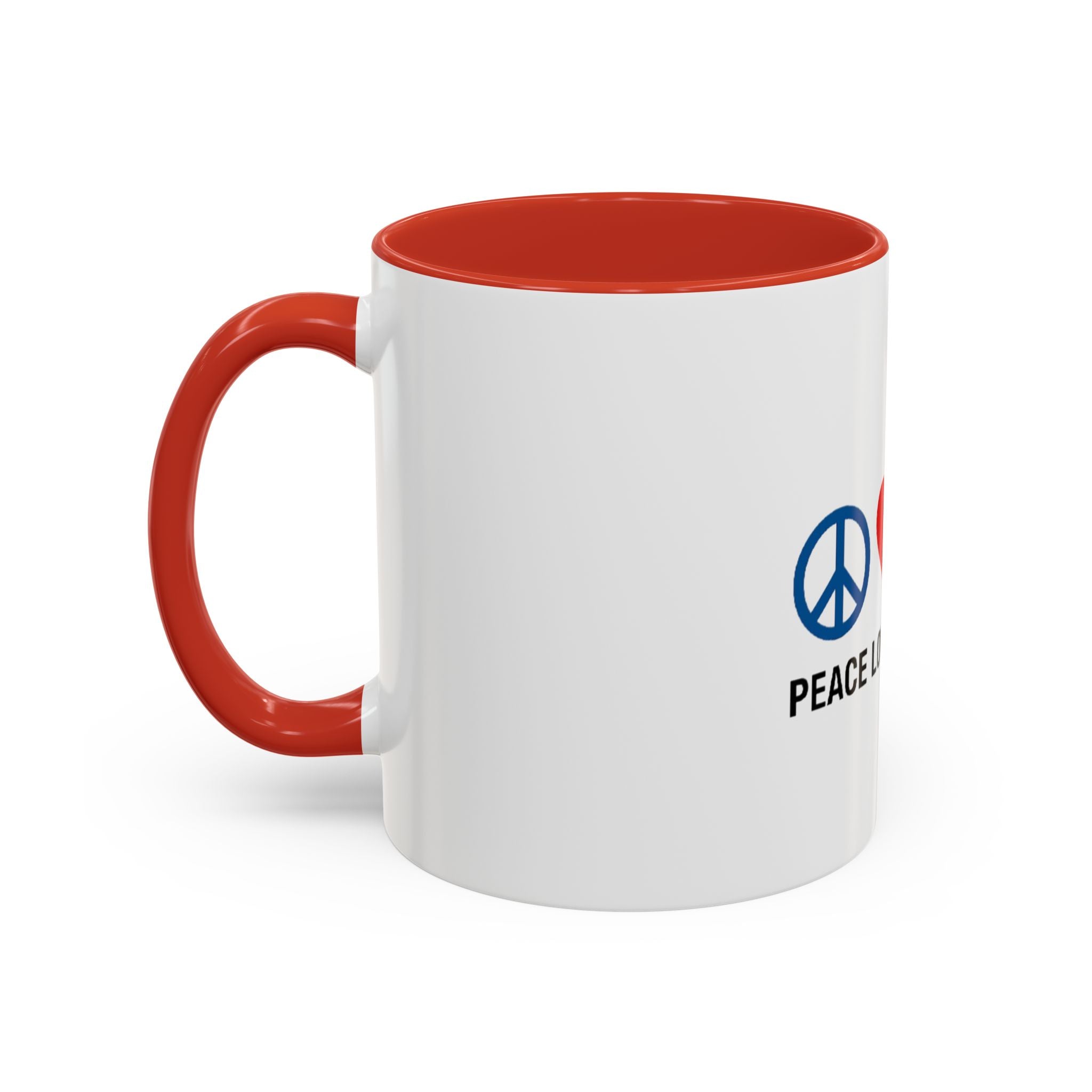 Peace Love & Kayaking Accent Coffee Mug — Kayaker Gift, 11/15oz