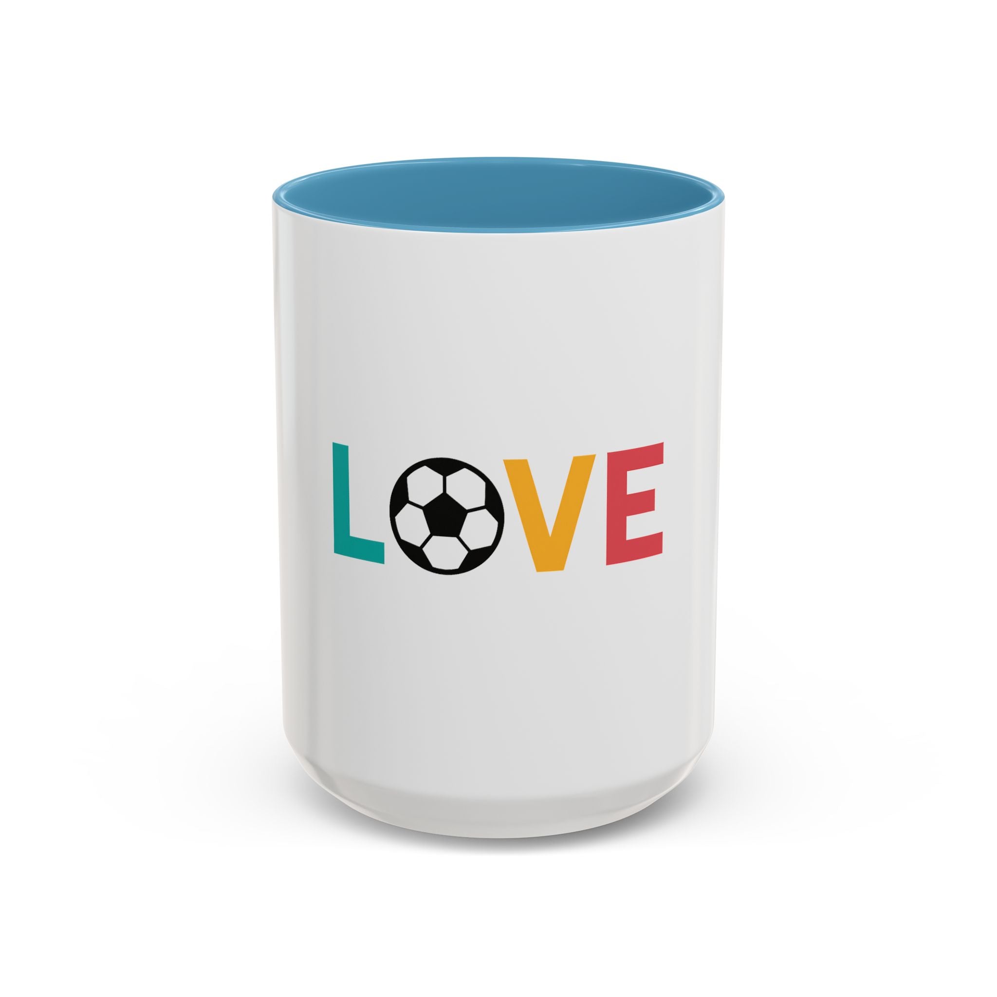 Love Soccer Accent Coffee Mug, Personalized Gift for Soccer Fans