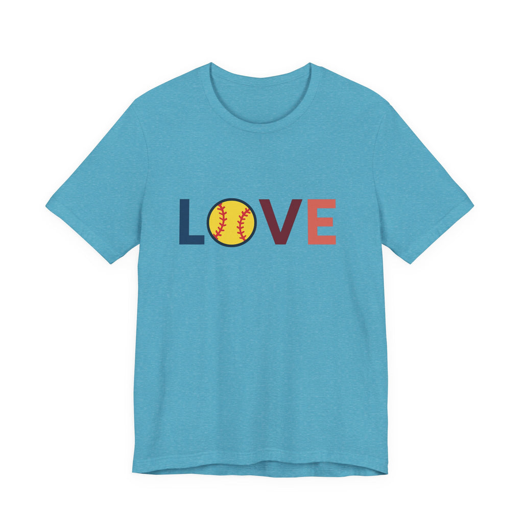 Softball Love Tee, Unisex T-Shirt, Gift for Sports Lovers