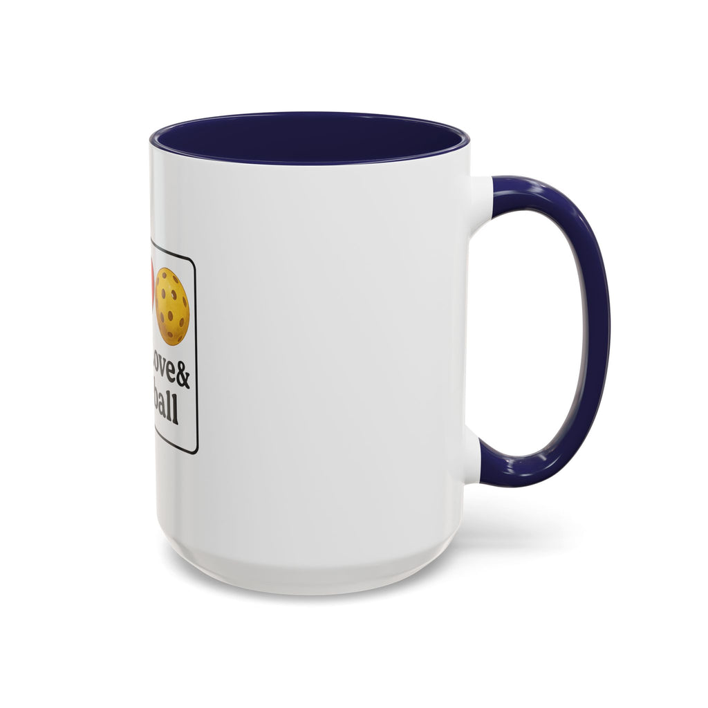 Peace Love & Pickleball Accent Mug