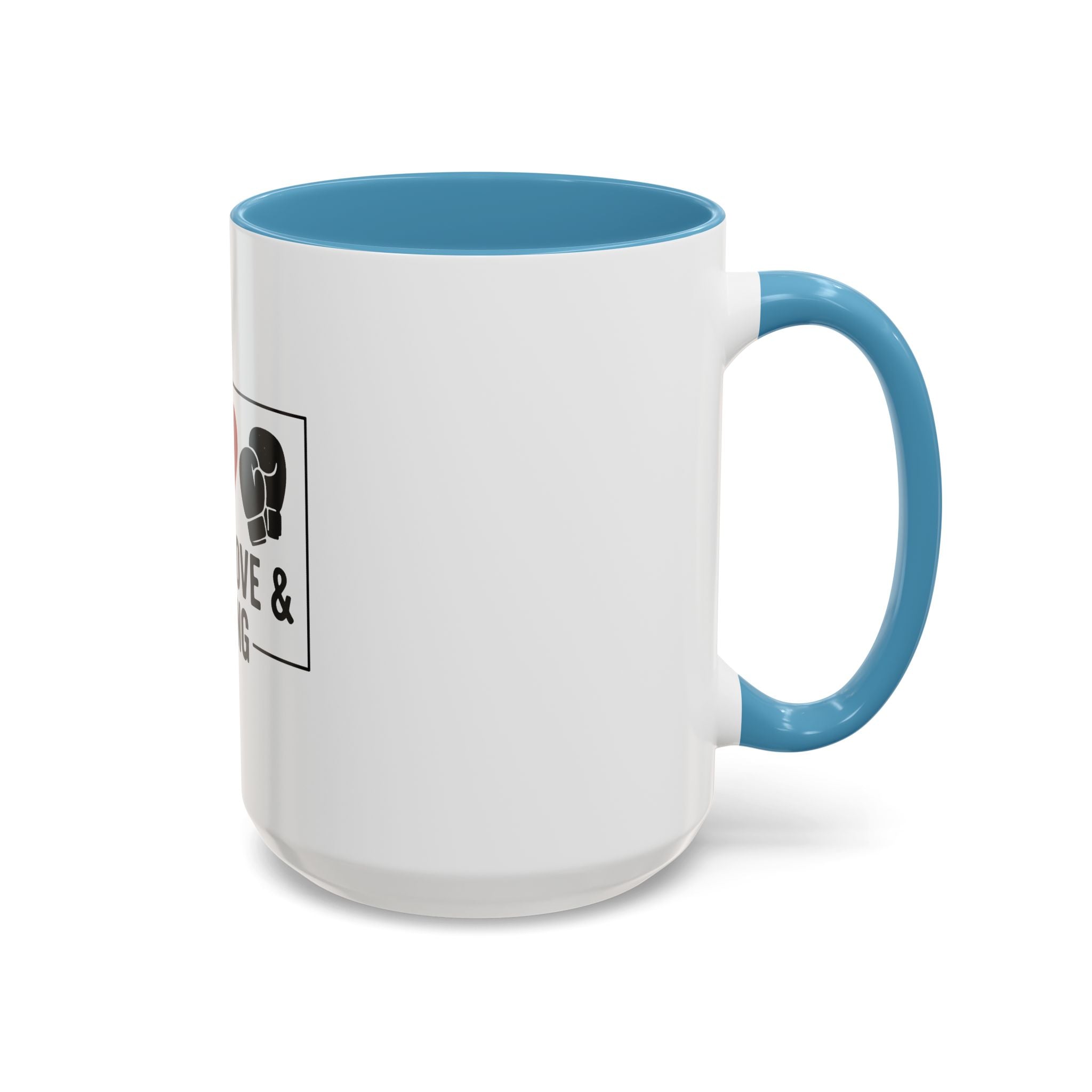 Peace Love & Boxing Mug | Accent Coffee Mug