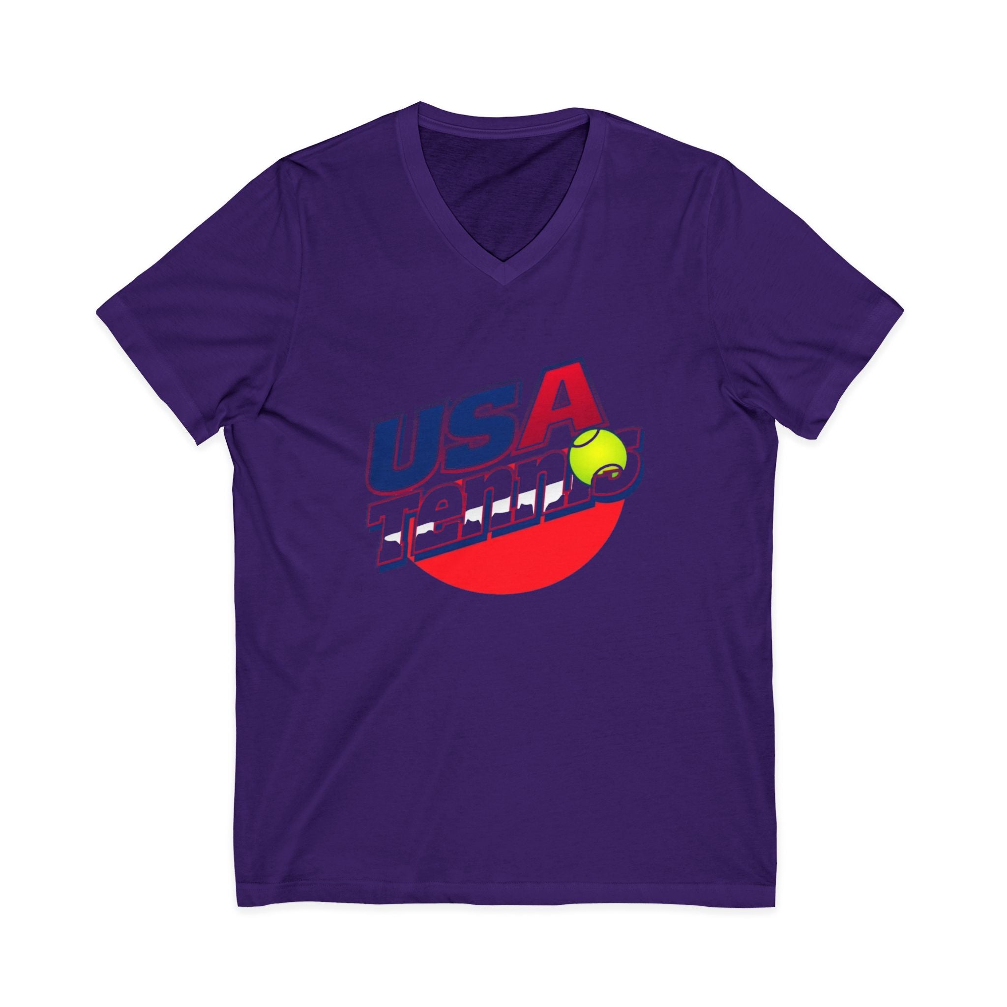 USA Tennis V-Neck Tee for Sports Enthusiasts