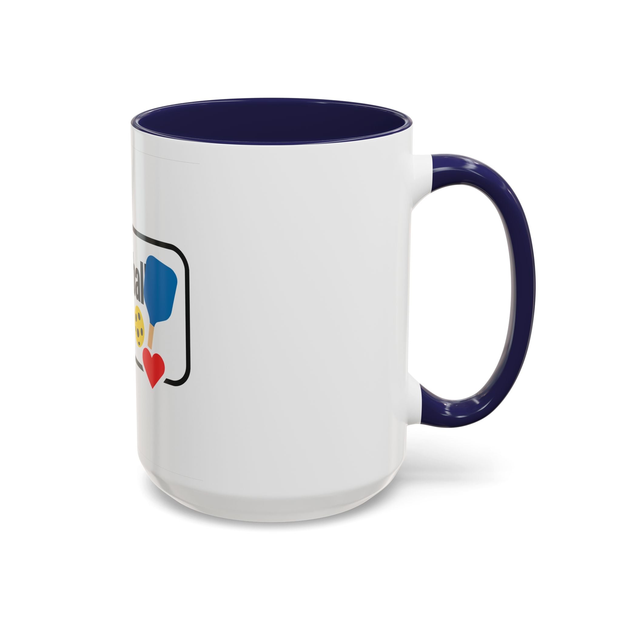 #Pickleball Accent Coffee Mug — Pickleball Paddle & Ball Design (11/15 oz)