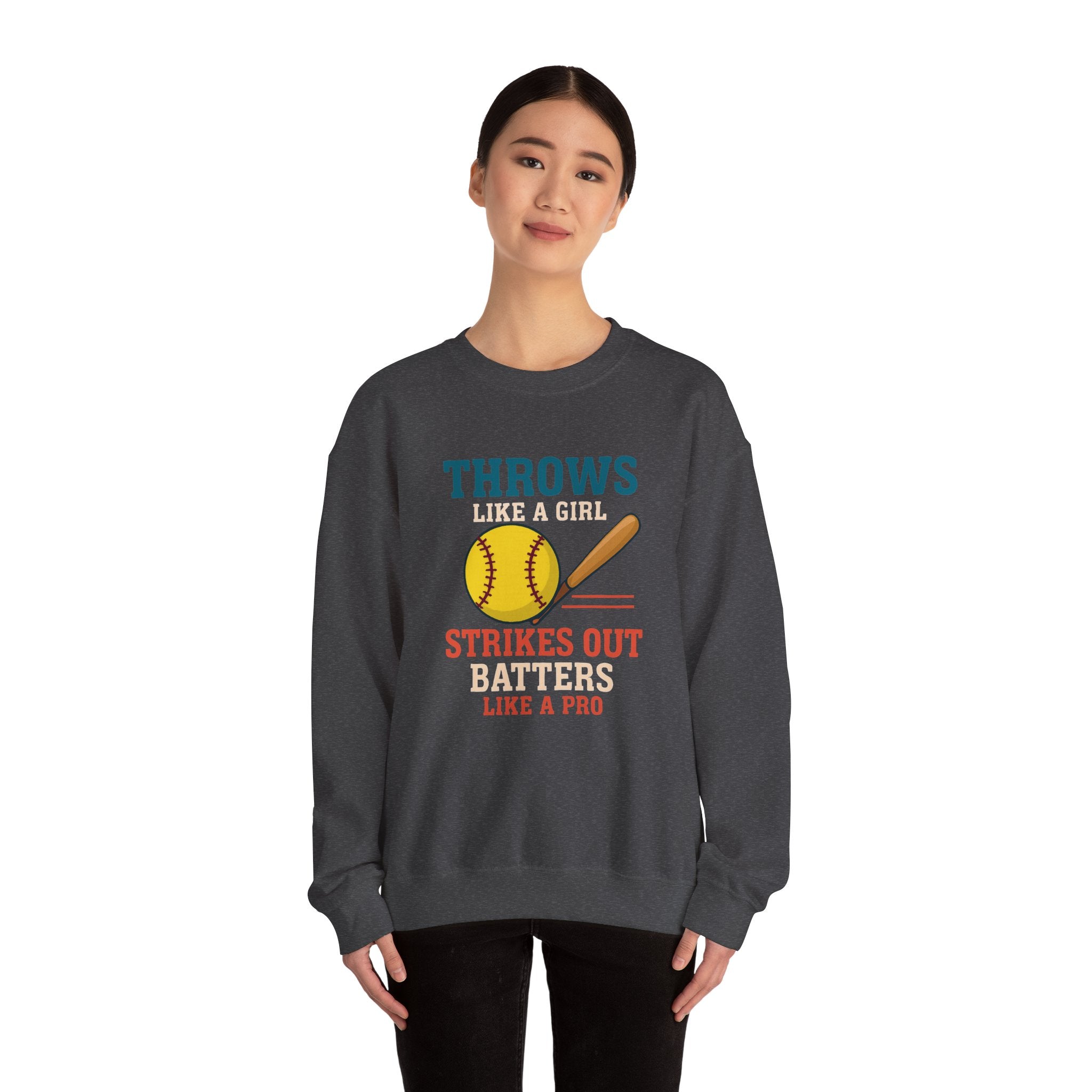 Softball Inspired Crewneck Sweatshirt
