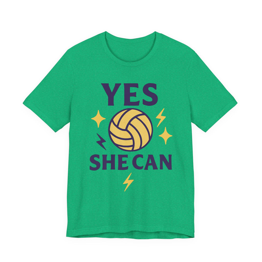 Yes, She Can Volleyball Unisex Tee
