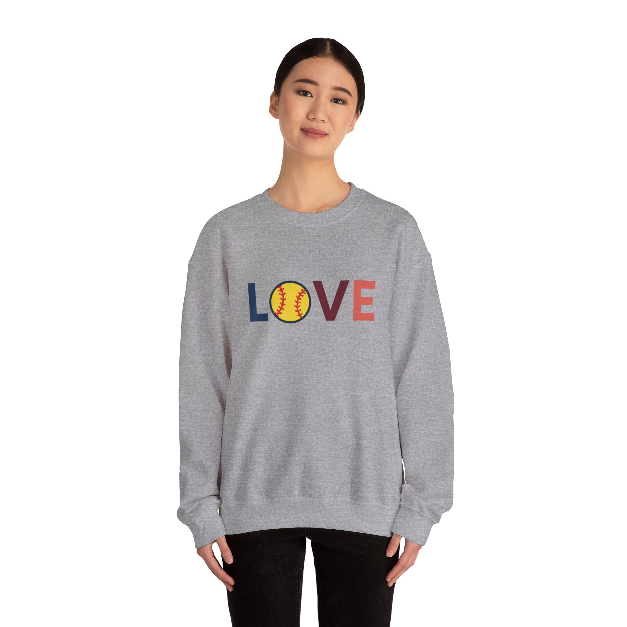 Love Baseball Crewneck Sweatshirt