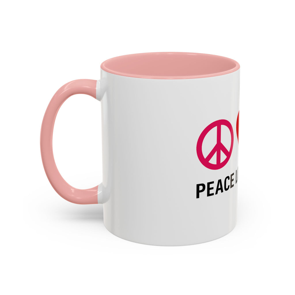 Peace Love & Yoga Accent Coffee Mug