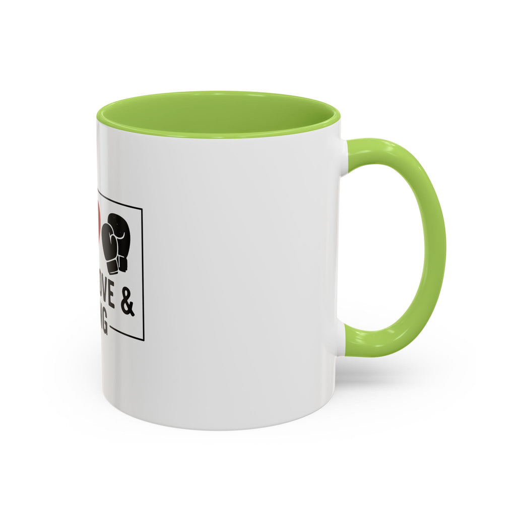 Peace Love & Boxing Mug | Accent Coffee Mug