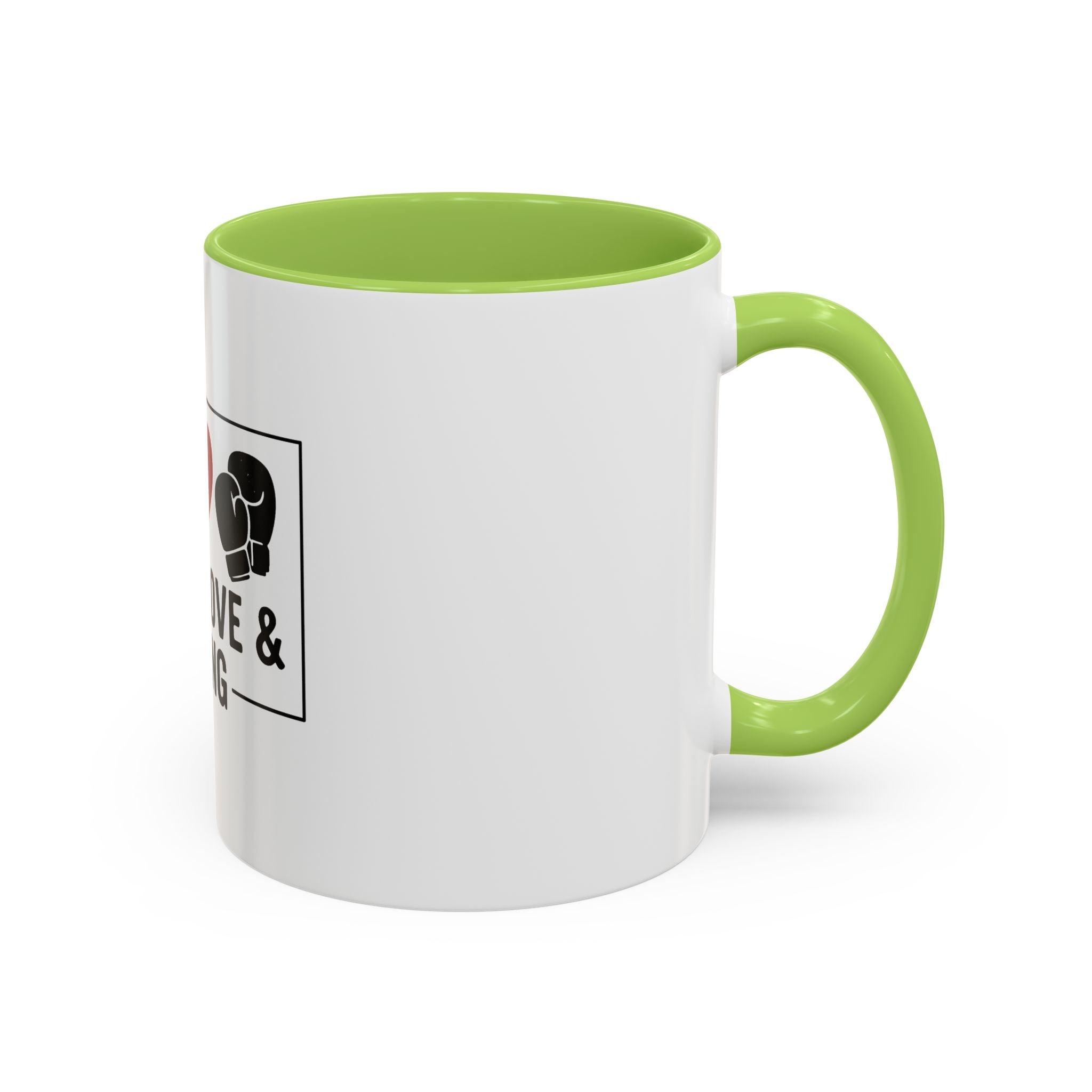 Peace Love & Boxing Mug | Accent Coffee Mug