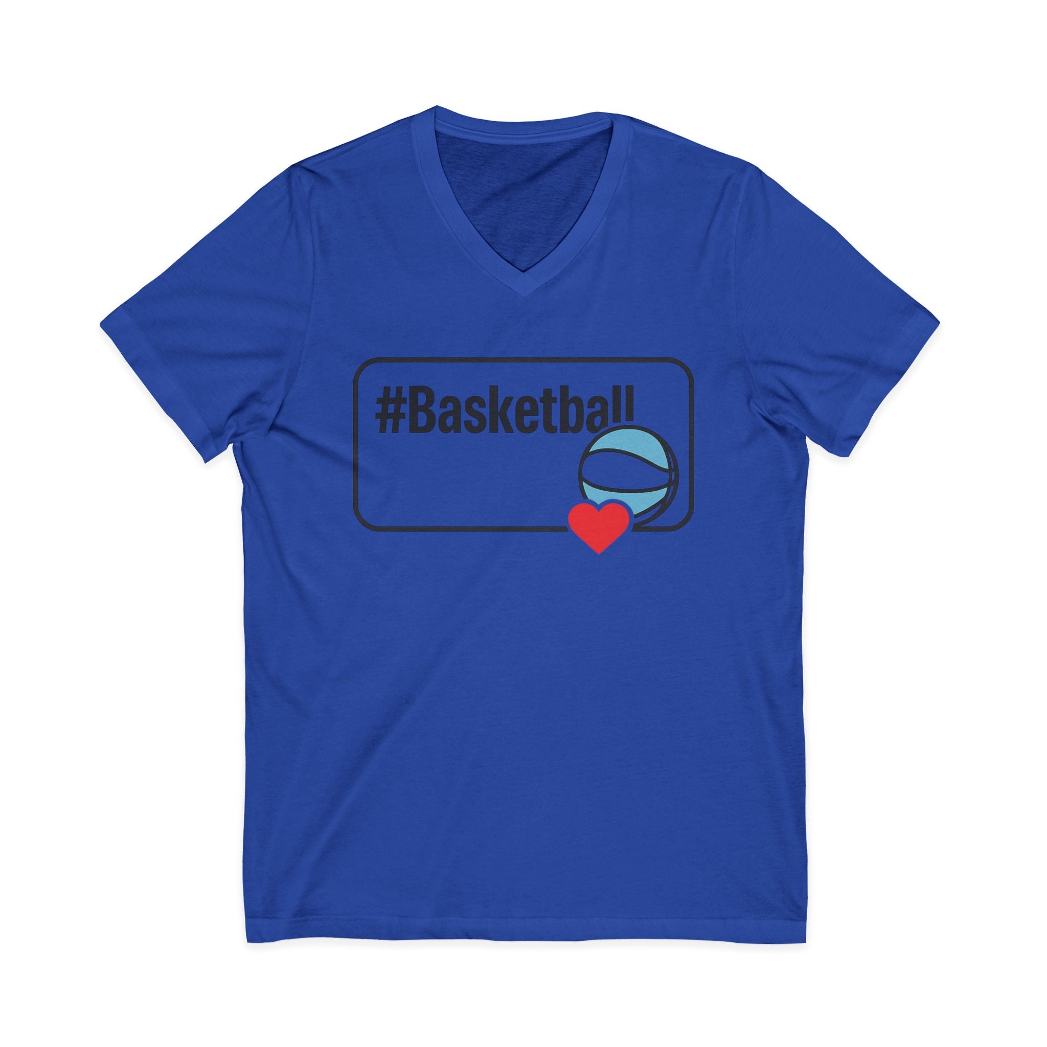 Basketball Love V-Neck Tee for Sport Enthusiasts