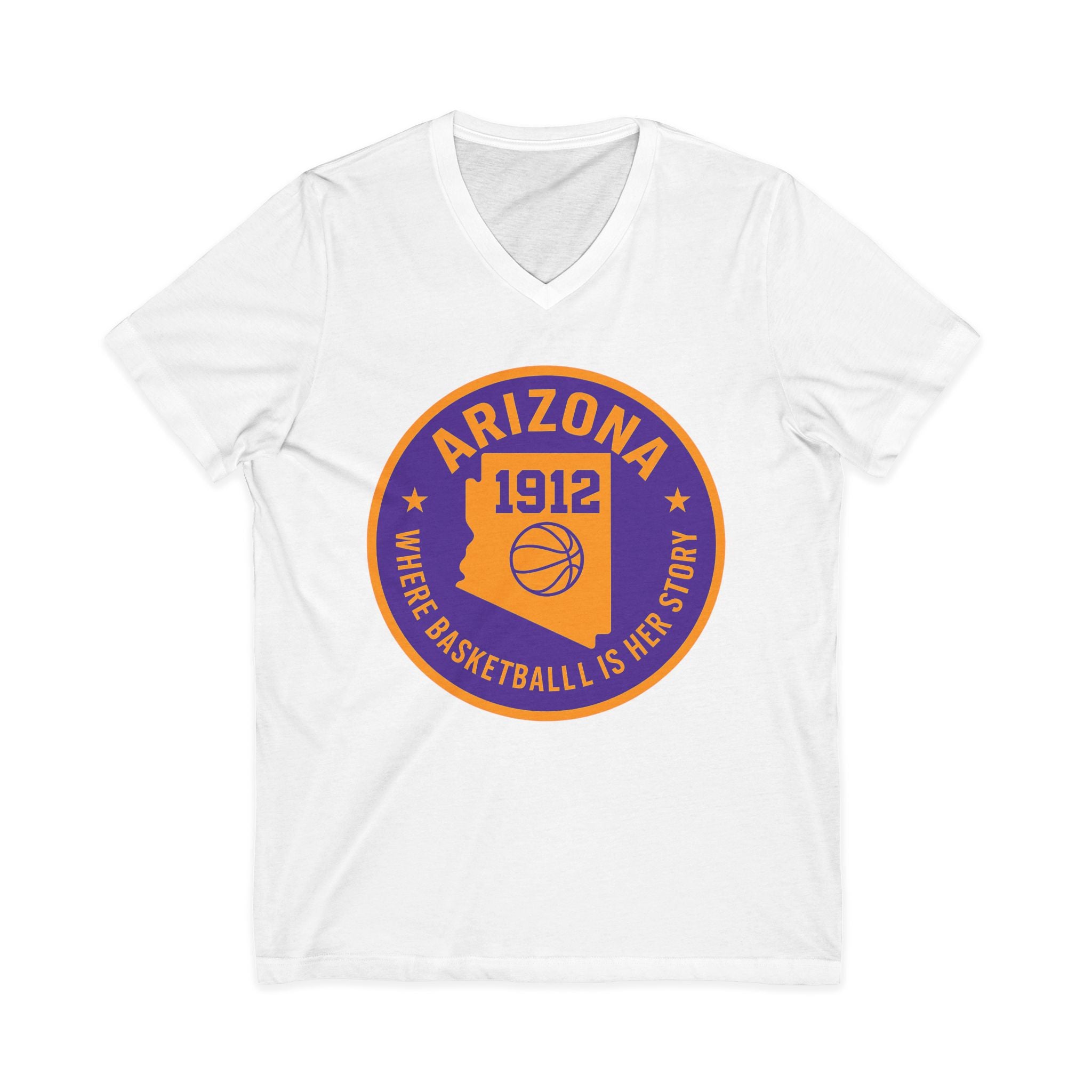 Arizona Basketball Women’s V-Neck Tee -Celebrate Your Love for the Game!