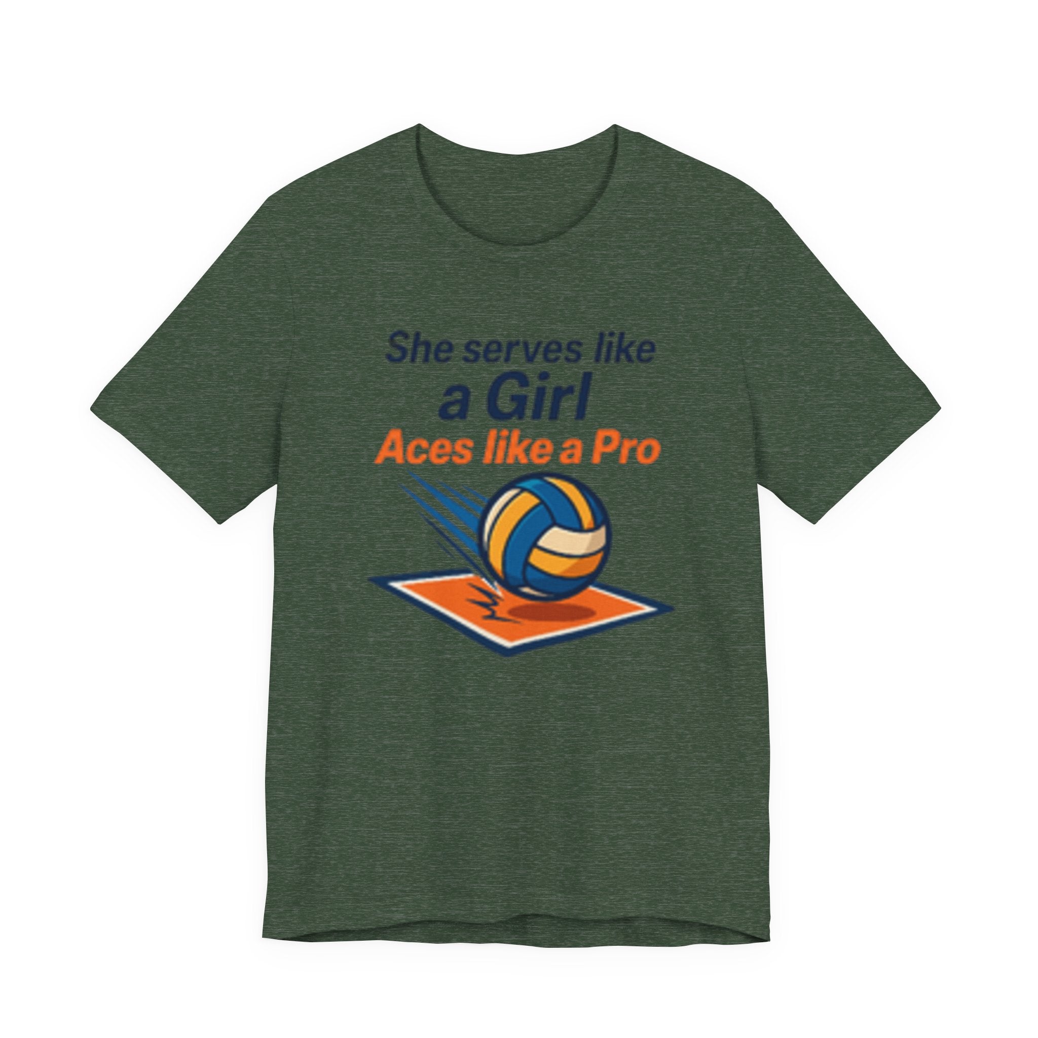 She Serves Like A Girl Tee, Volleyball Shirt