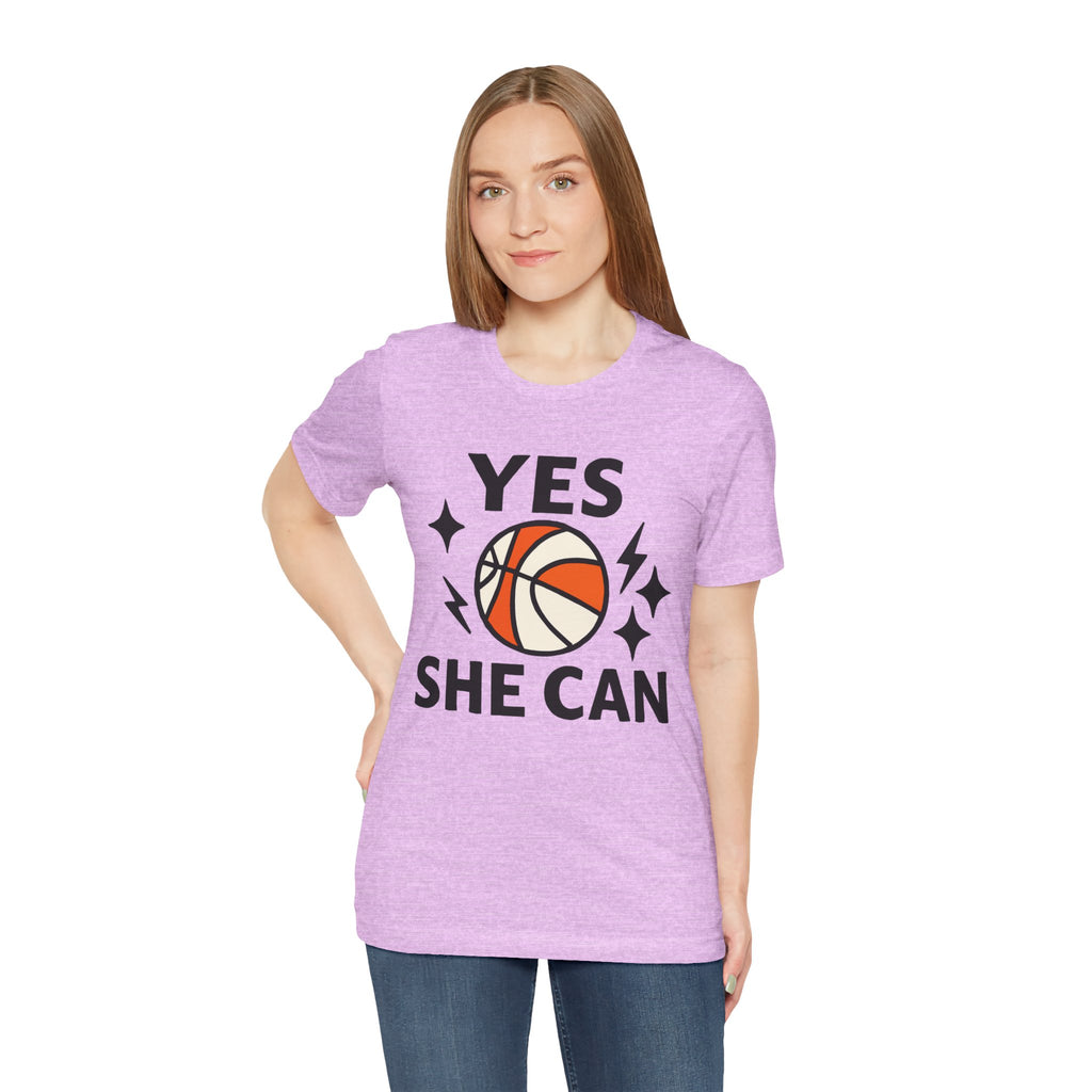 Yes, She Can Basketball Unisex Tee