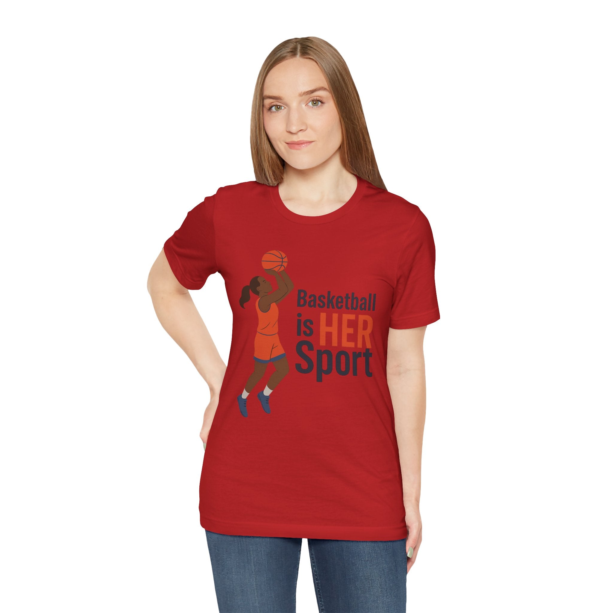 Unisex Sports Tee - Basketball Is Her Sport