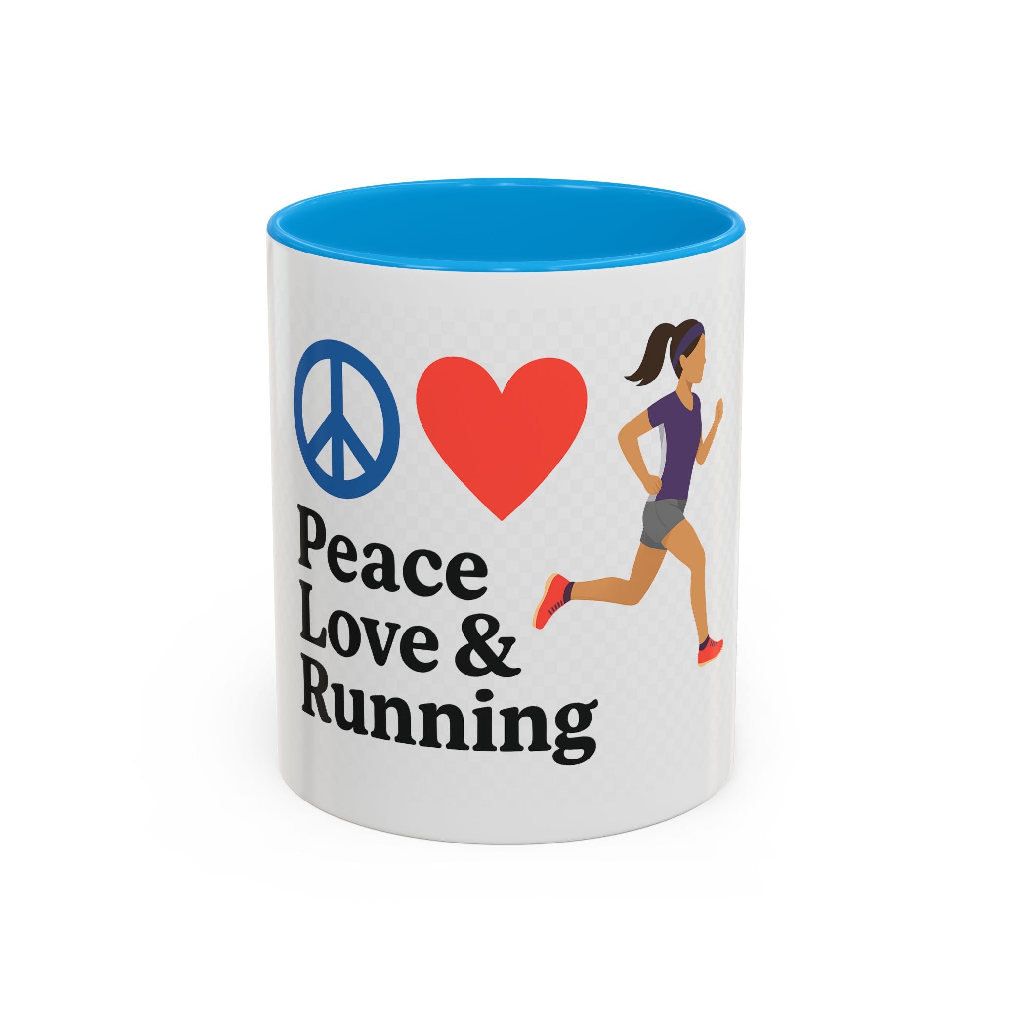Peace Love & Running Motivational Mug