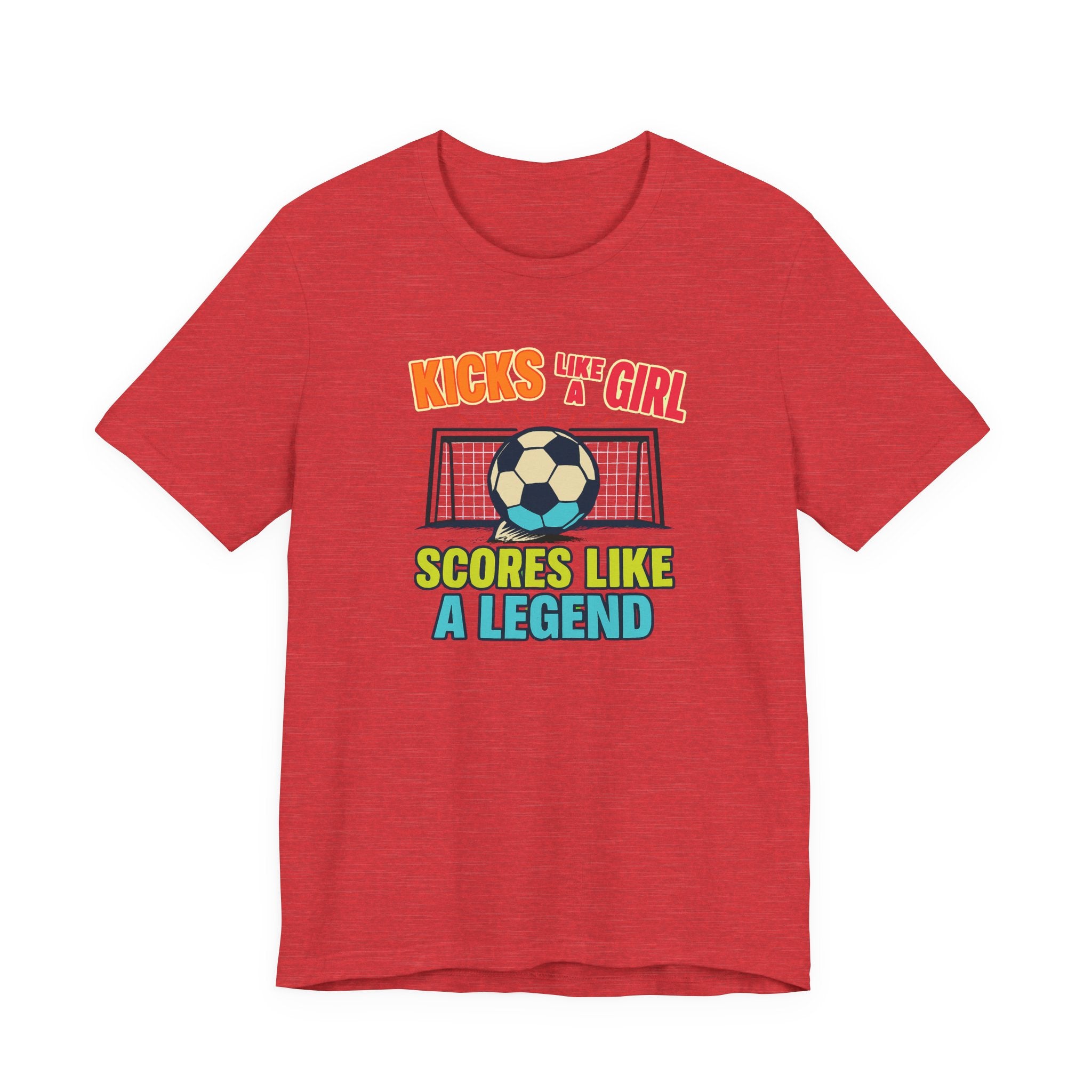 Soccer Inspired Fun Tee - Kicks Like A Girl