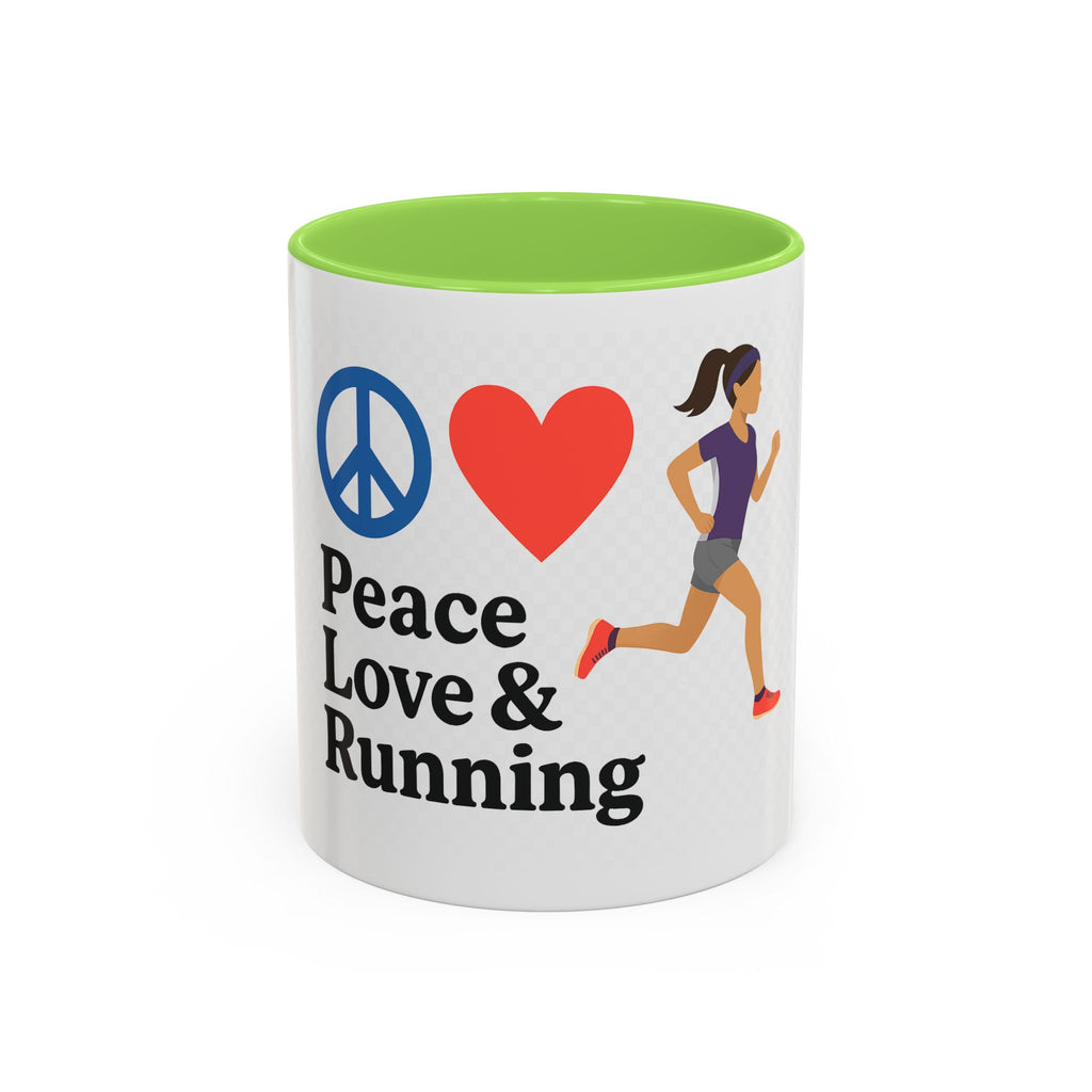 Peace Love & Running Motivational Mug