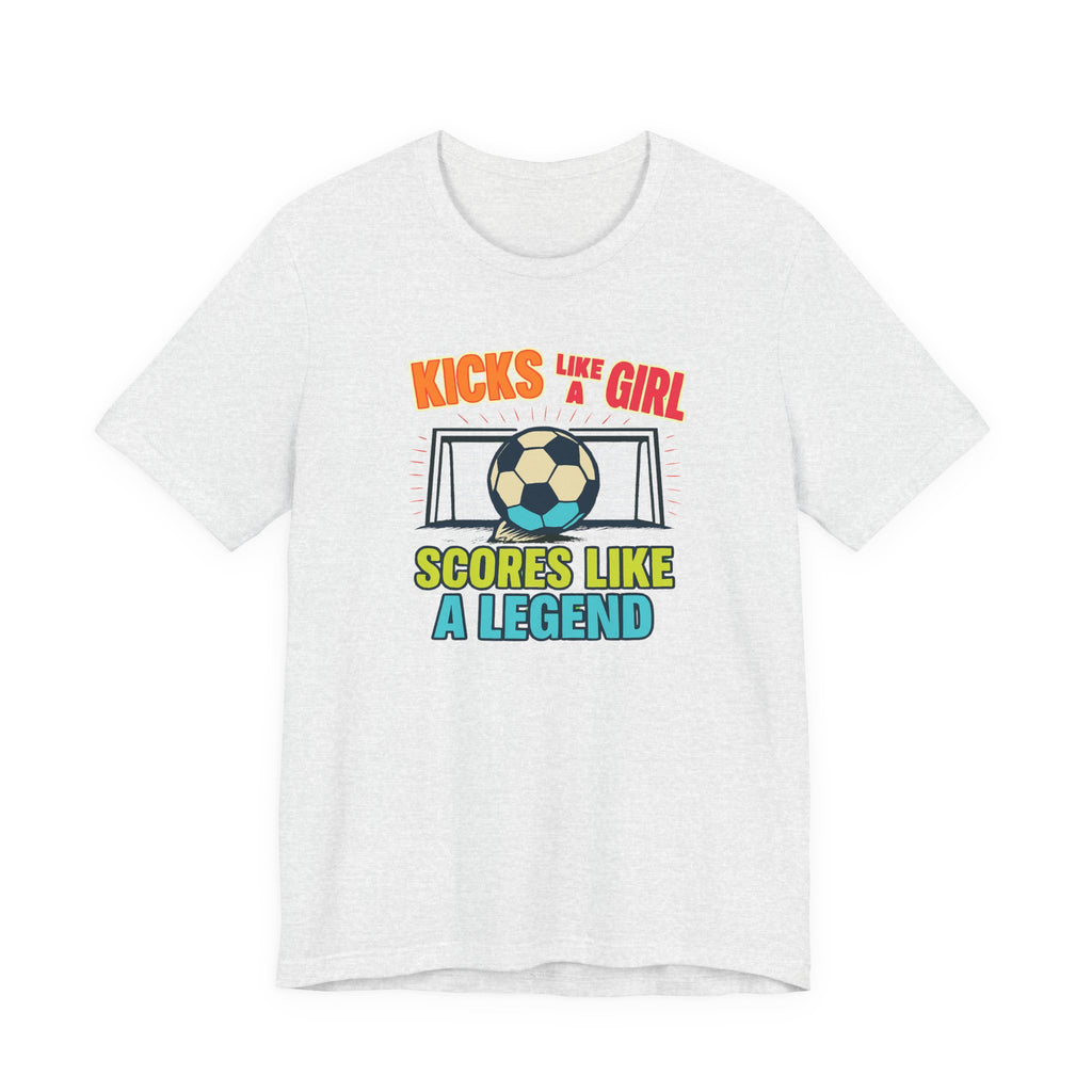 Soccer Inspired Fun Tee - Kicks Like A Girl