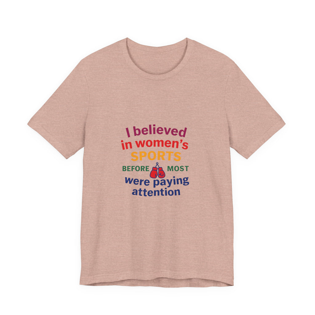 Women's Sports Believer Tee, Unisex Jersey Short Sleeve Tee