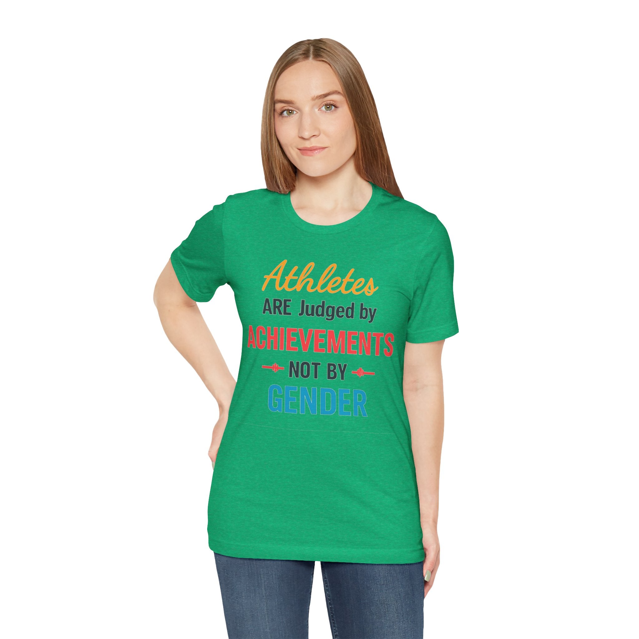 Unisex Sports Tee - Athletes Are Judged By Achievements