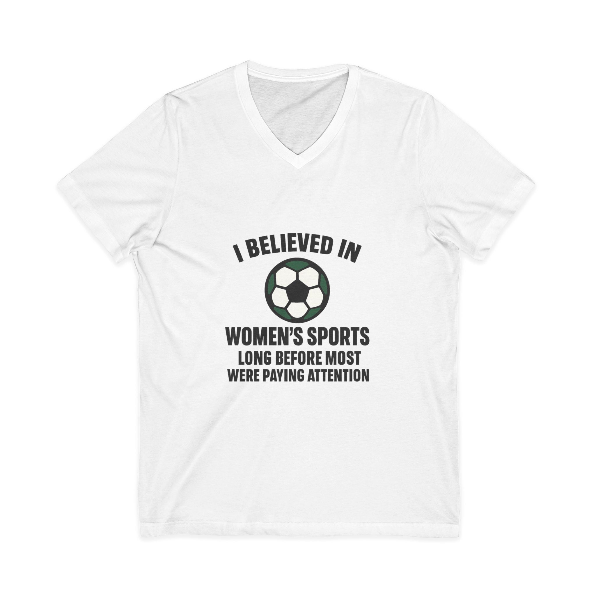 "I Believed in Women's Sports" Short Sleeve V-Neck Tee