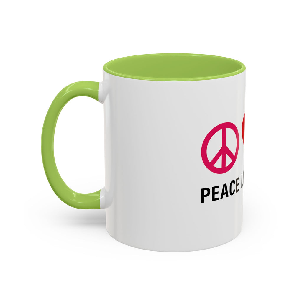 Peace Love & Yoga Accent Coffee Mug