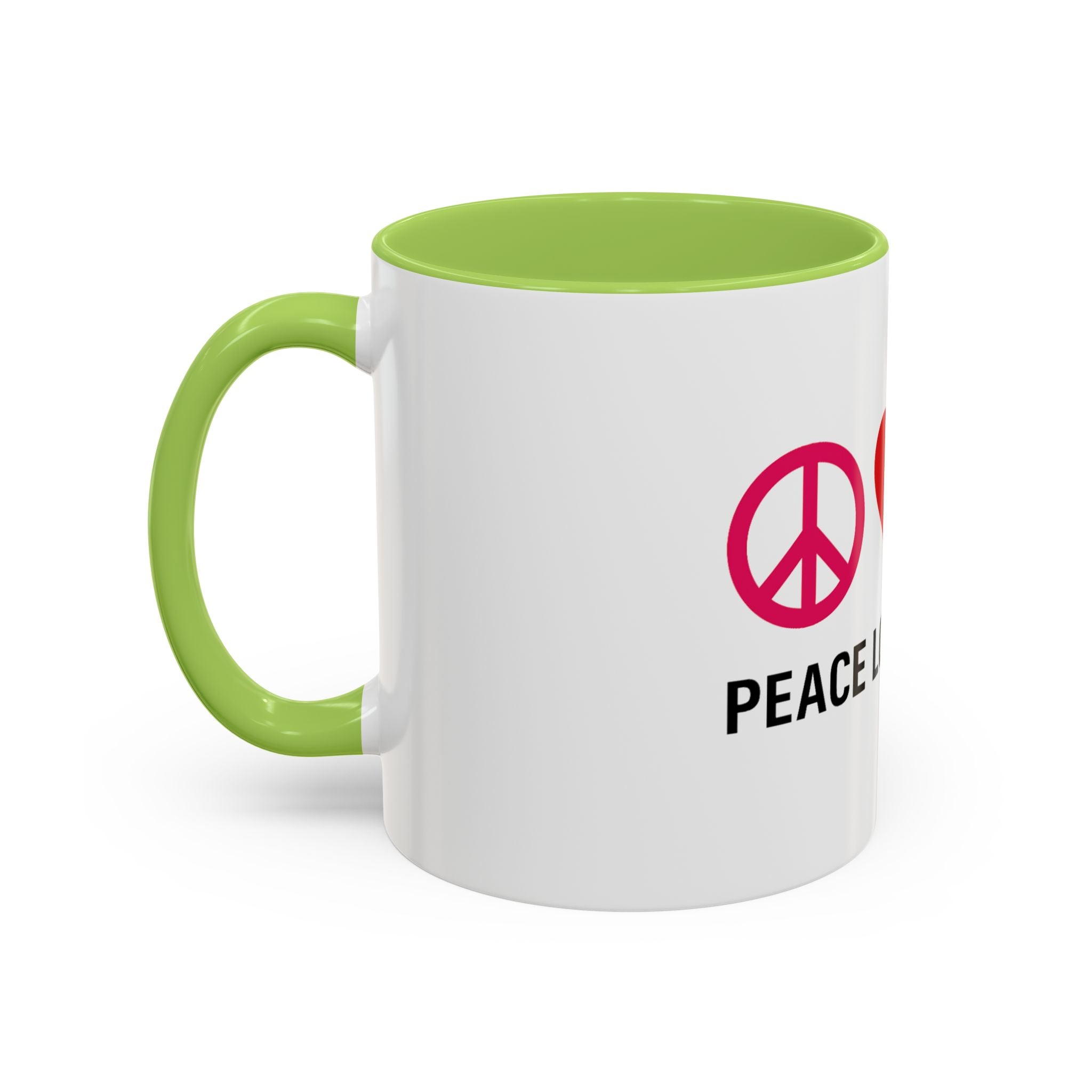 Peace Love & Yoga Accent Coffee Mug