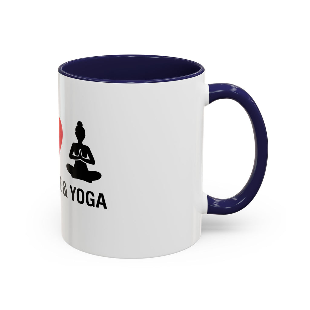 Peace Love & Yoga Accent Coffee Mug