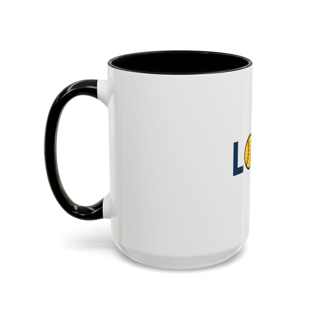 Love Baseball Accent Coffee Mug