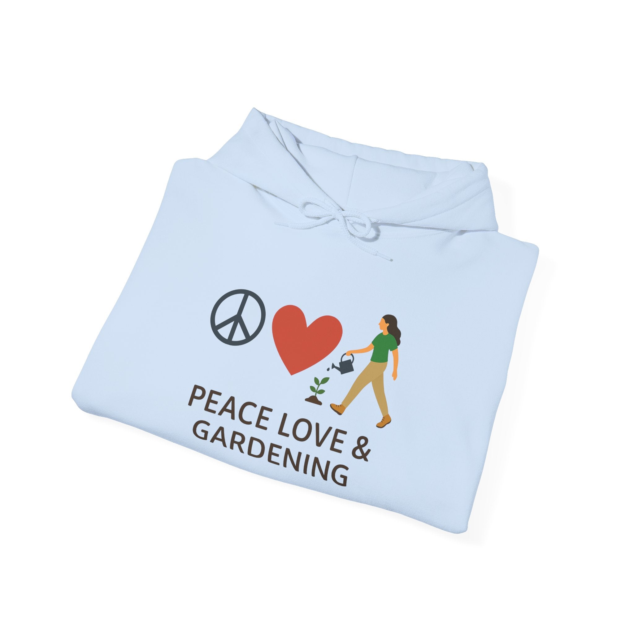 Gardening Hoodie – “Peace, Love & Gardening”