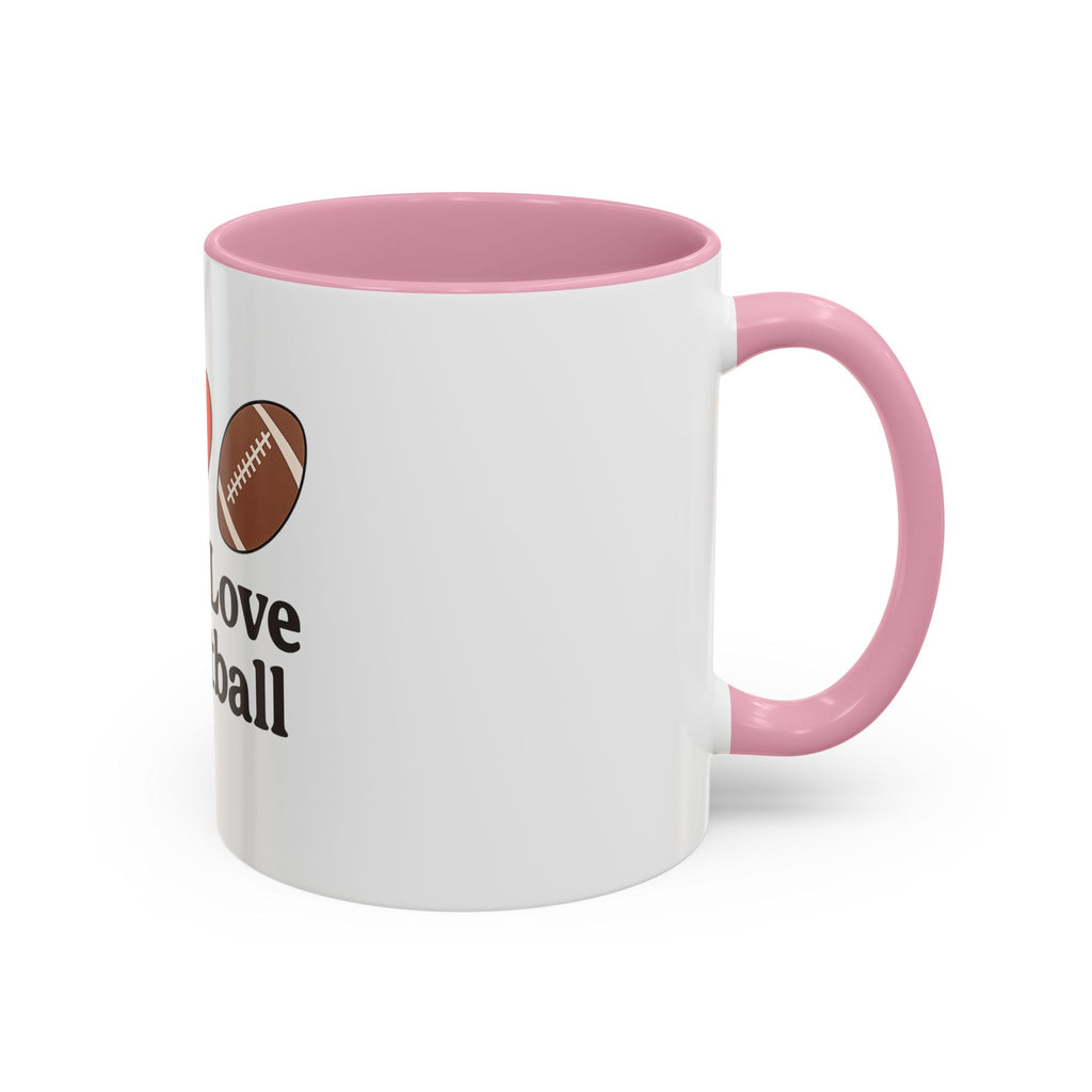 Peace, Love & Football Mug - Colorful Ceramic Drinkware for Sports Lovers