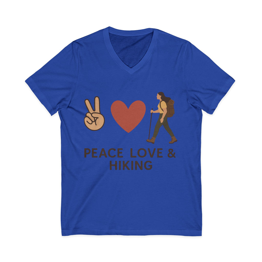 Peace, Love & Hiking V-Neck Tee