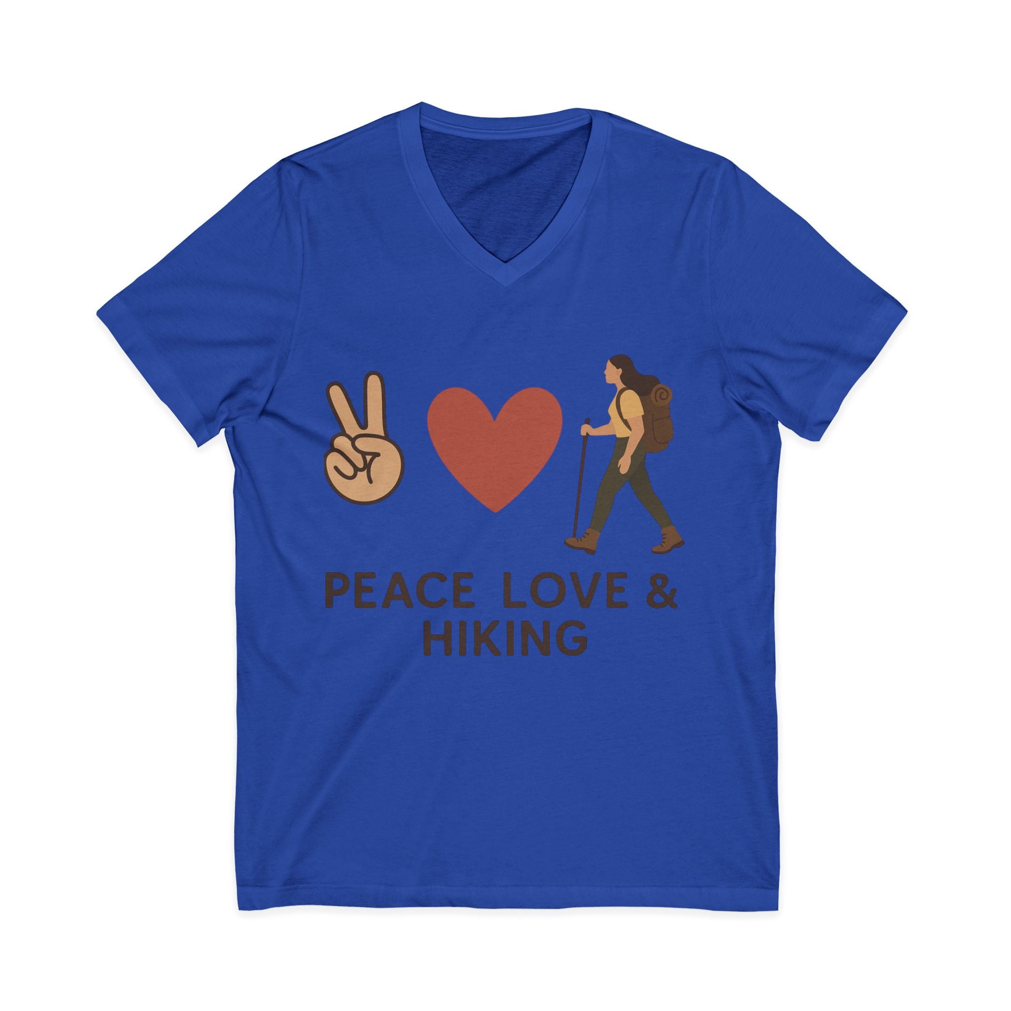 Peace, Love & Hiking V-Neck Tee