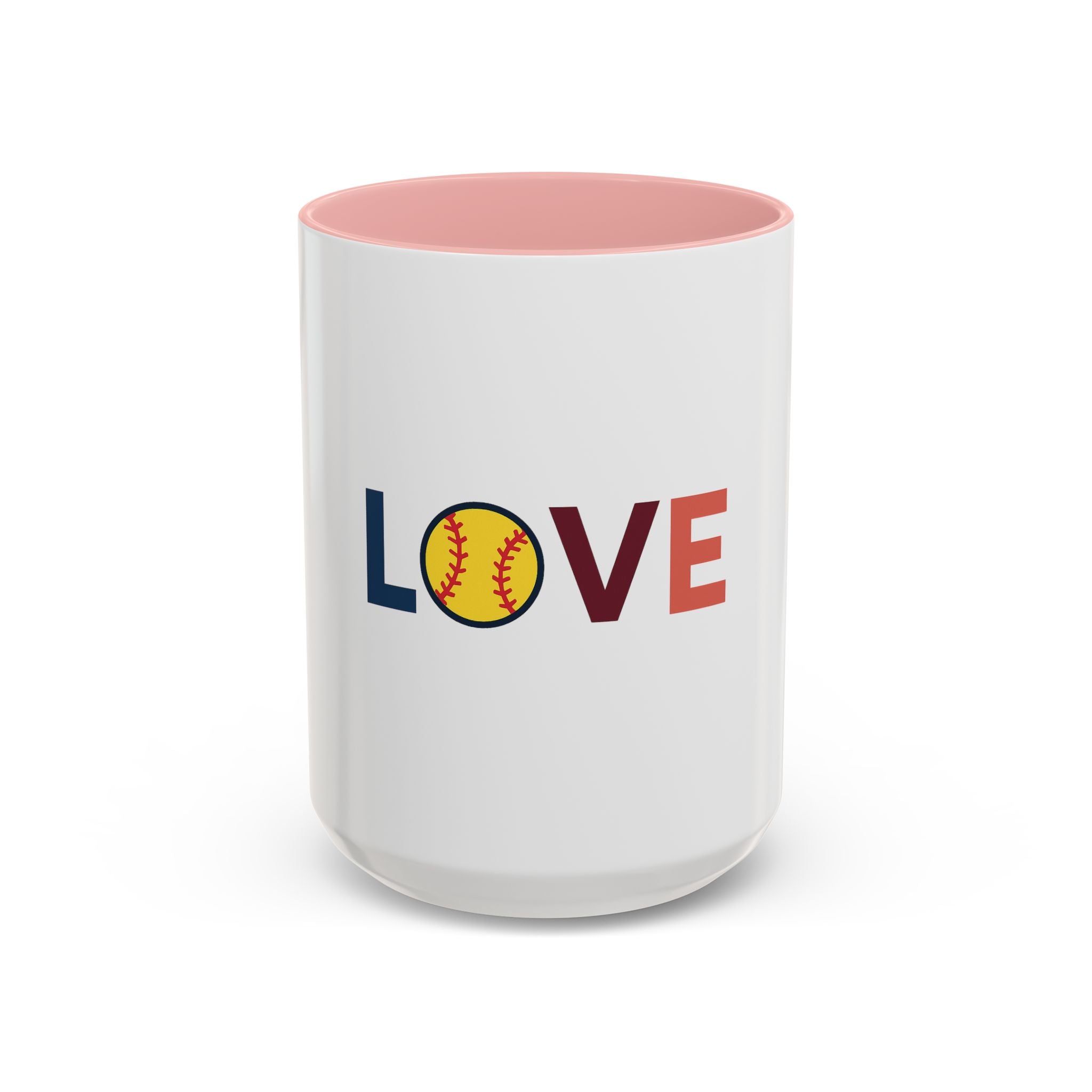 Love Baseball Accent Coffee Mug