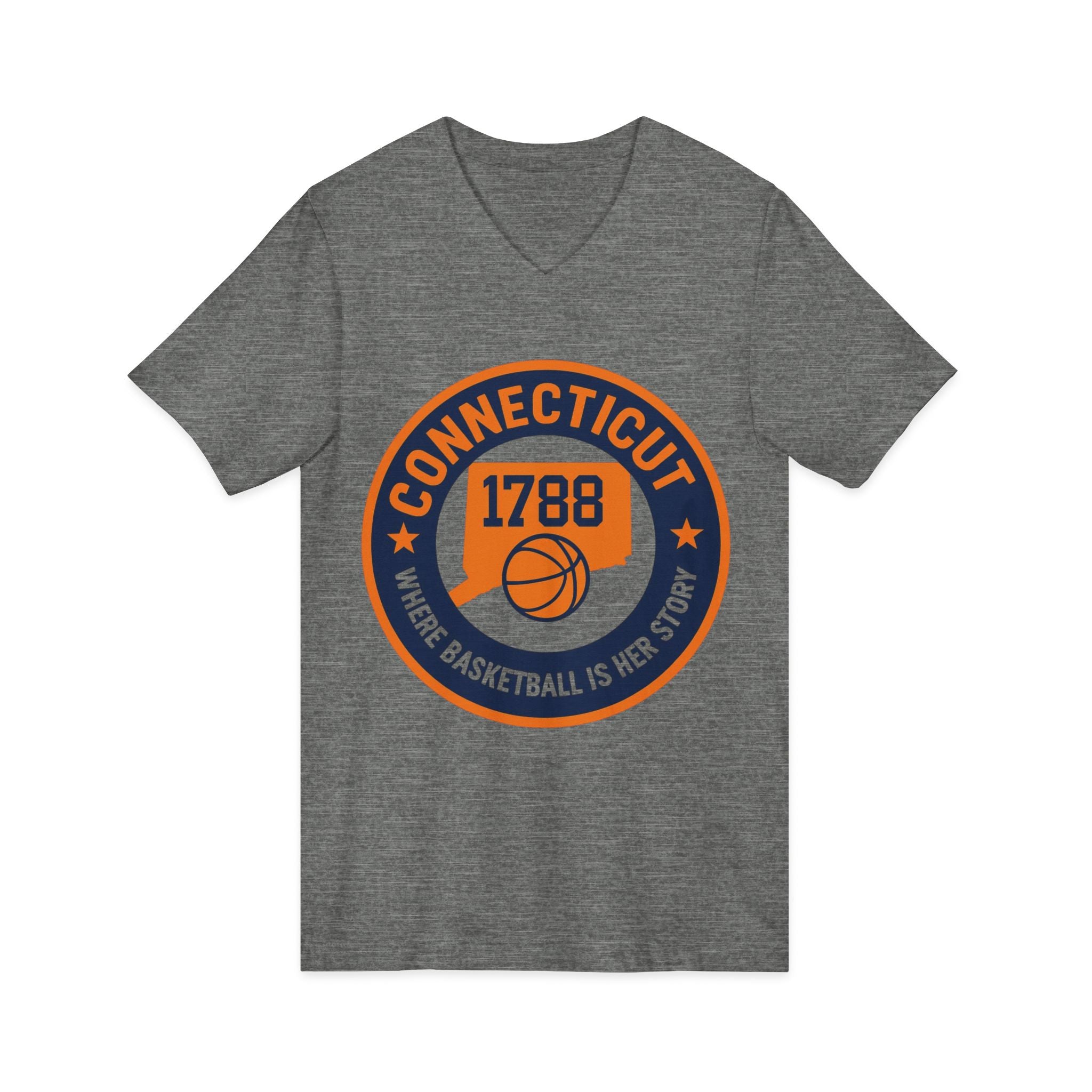 Connecticut Basketball V-Neck Tee - Celebrate Your Love for the Game!