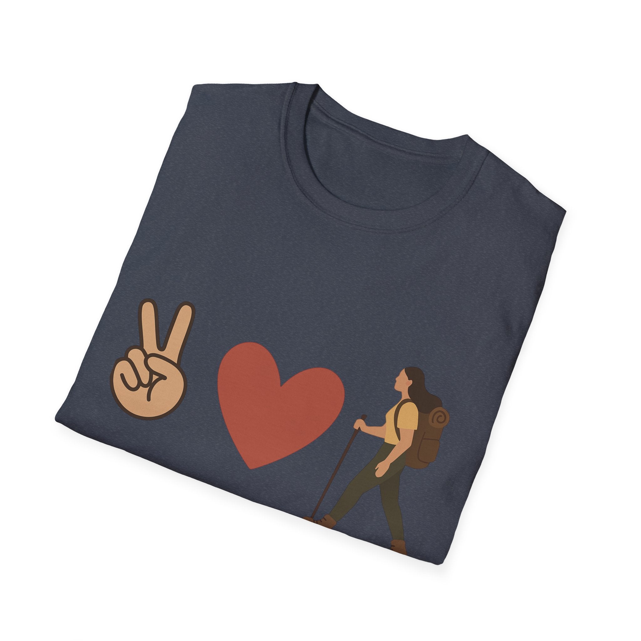 Peace Love & Hiking Unisex Softstyle T-Shirt